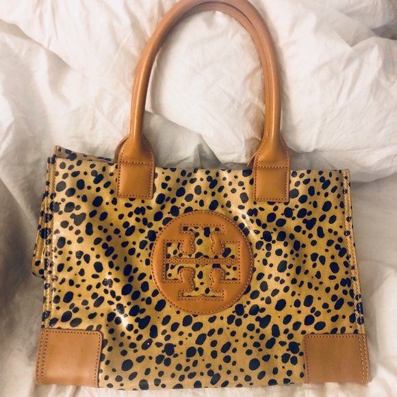 Tory Burch leopard hand bag - Picture 1 of 3